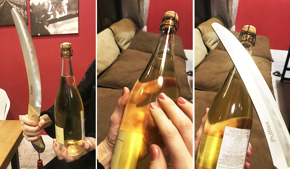 Как открыть бутылку шампанского? Эффектный сабраж.
